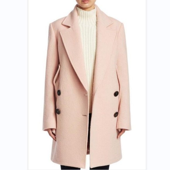 THEORY Virgin Wool light pink Peacoat - Picture 1 of 6